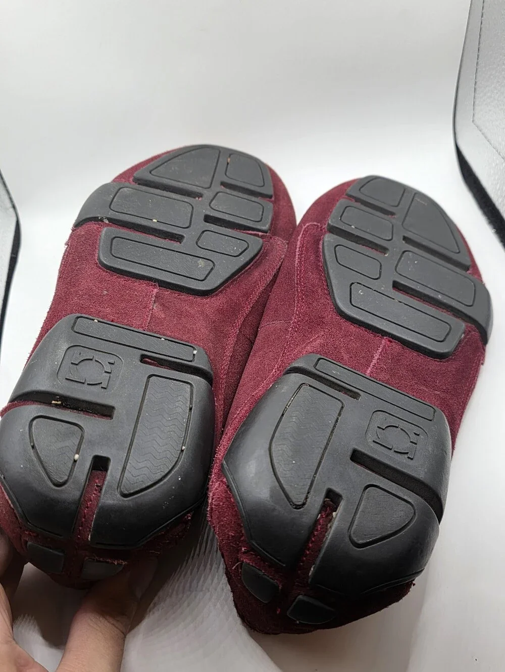 Kenneth Cole Reaction Womens 10M Suede Driving Moccasins Loafers Burgundy Red
